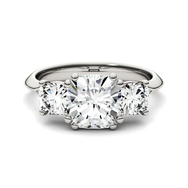 Cushion Trio Classic Engagement Ring
