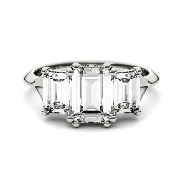 Emerald Trio Classic Engagement Ring