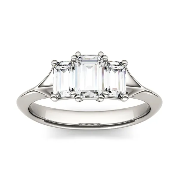 Emerald Trio Classic Engagement Ring