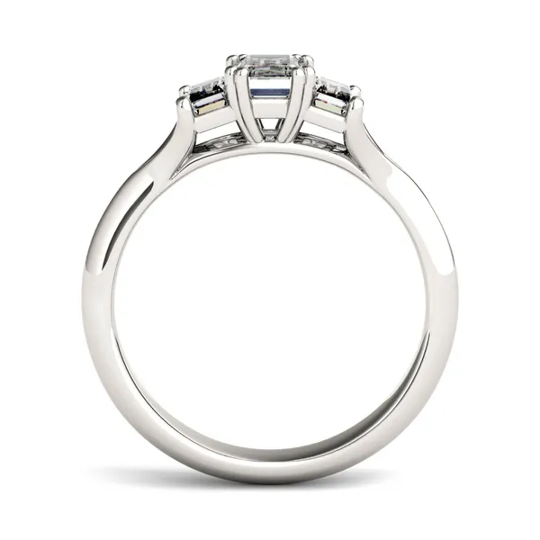 Emerald Trio Classic Engagement Ring