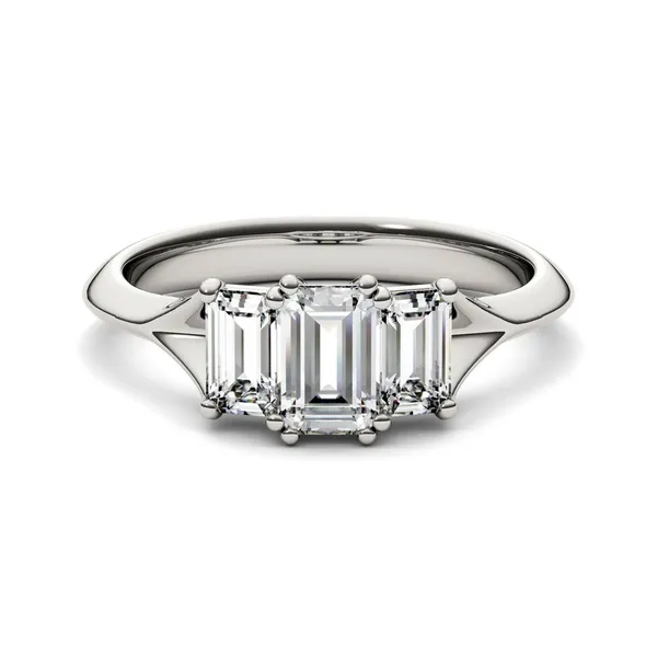 Emerald Trio Classic Engagement Ring