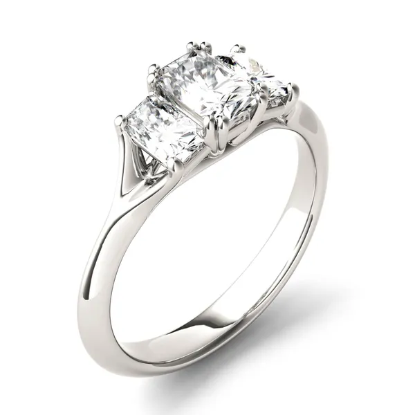 Radiant Trio Classic Engagement Ring