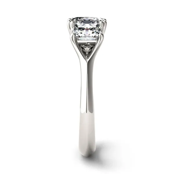 Radiant Trio Classic Engagement Ring