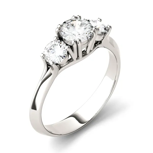Round Brilliant Trio Classic Engagement Ring