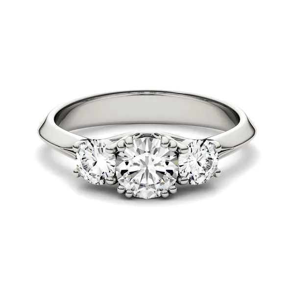 Round Brilliant Trio Classic Engagement Ring