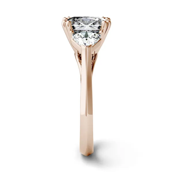 Radiant Traditional Trillion Three-Stone Engagement Ring