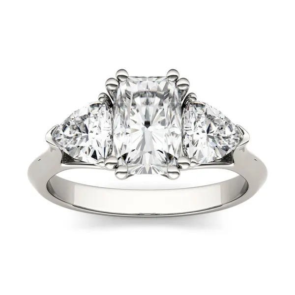 Radiant Traditional Trillion Three-Stone Engagement Ring