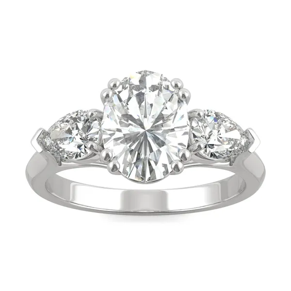 Oval Traditional Pear Three-Stone Engagement Ring