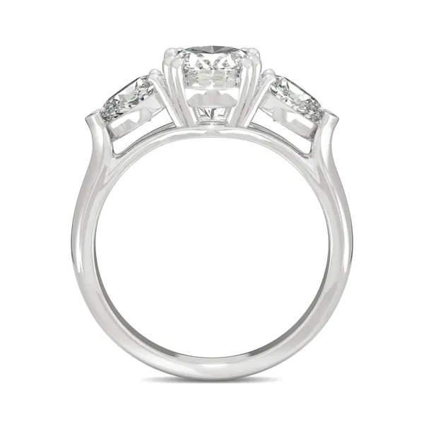 Oval Traditional Pear Three-Stone Engagement Ring