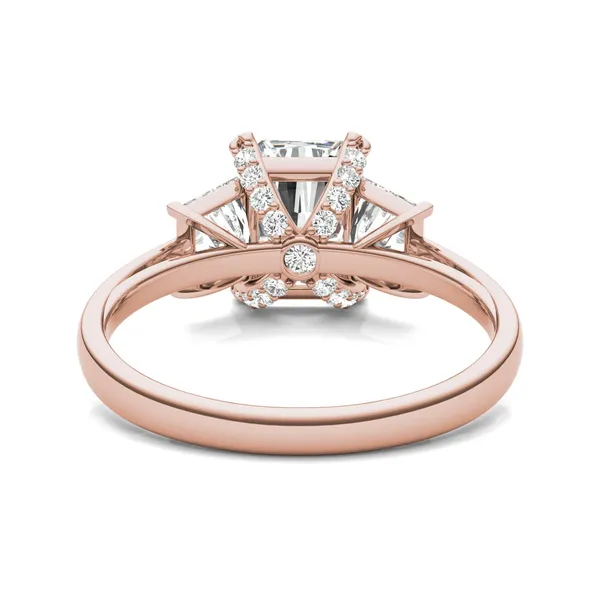 Radiant Luxe Trapezoid Three-Stone Engagement Ring