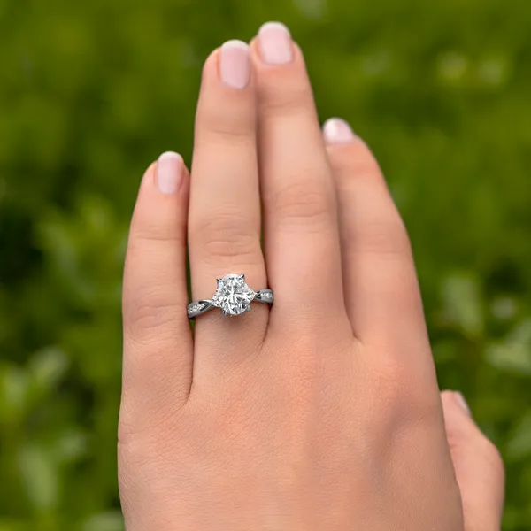 Oval Expressions Three-Stone Engagement Ring