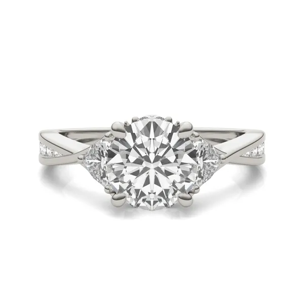 Round Brilliant Expressions Three-Stone Engagement Ring