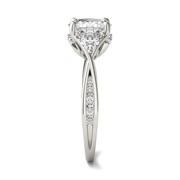 Round Brilliant Expressions Three-Stone Engagement Ring