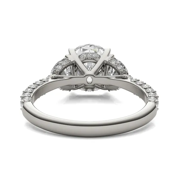 Round Brilliant Lumina Three-Stone Engagement Ring