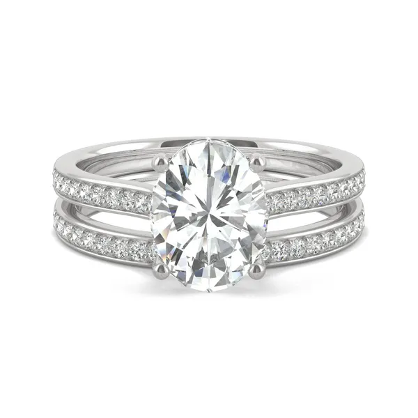 Oval Eternal Side-Stone Bridal Set