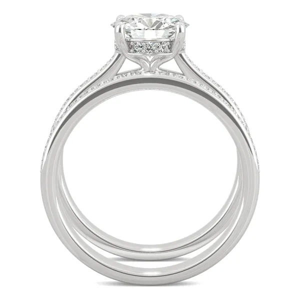Round Hearts & Arrows Eternal Side-Stone Bridal Set