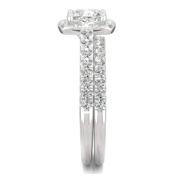 Cushion Lifted Halo Bridal Set