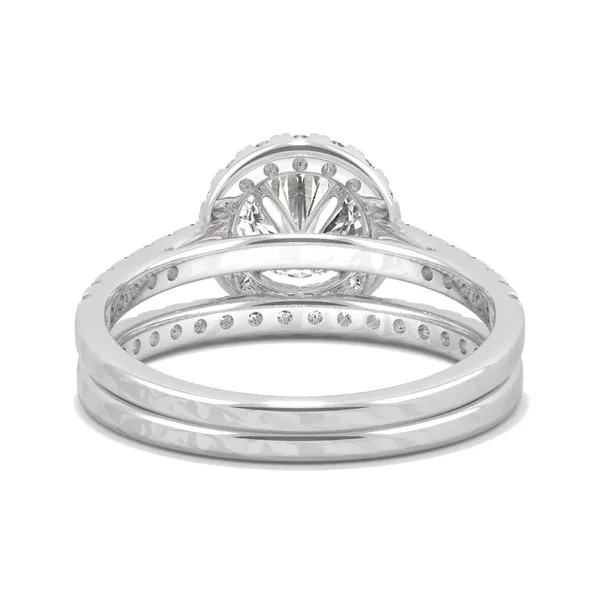 Round Brilliant Lifted Halo Bridal Set