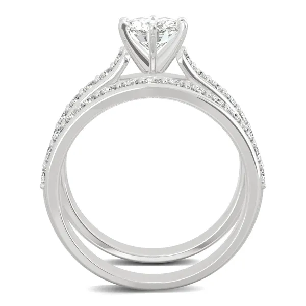 Round Brilliant Prong In Channel Bridal Set