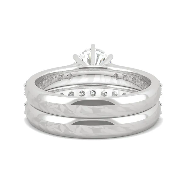 Round Brilliant Prong In Channel Bridal Set