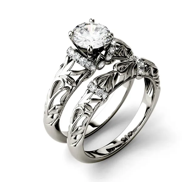 Round Brilliant Rosaline Bridal Set