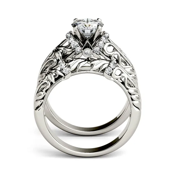 Round Brilliant Rosaline Bridal Set