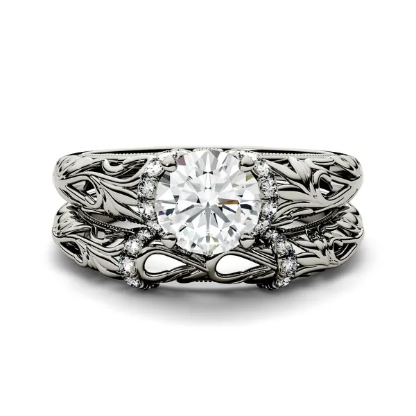 Round Brilliant Rosaline Bridal Set
