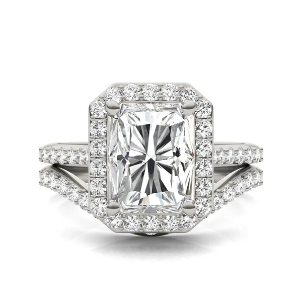 Radiant Signature Accented Halo Bridal Set