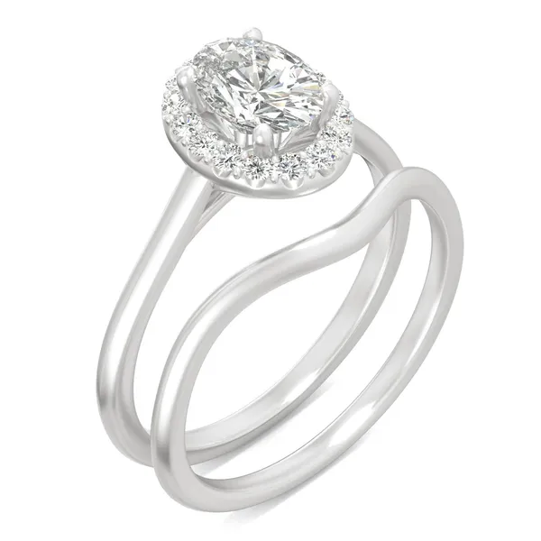 Oval Signature Halo Bridal Set