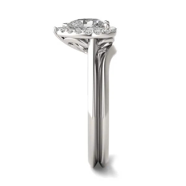 Pear Signature Halo Bridal Set