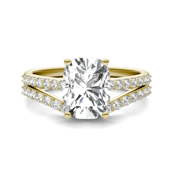 Elongated Cushion Signature Petite Side-Stone Bridal Set