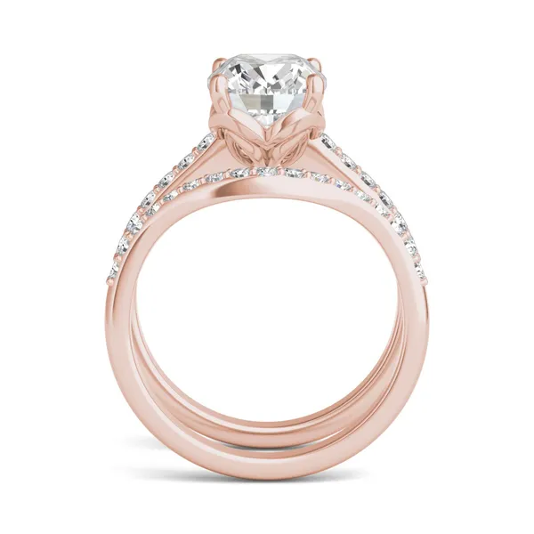 Elongated Cushion Signature Petite Side-Stone Bridal Set