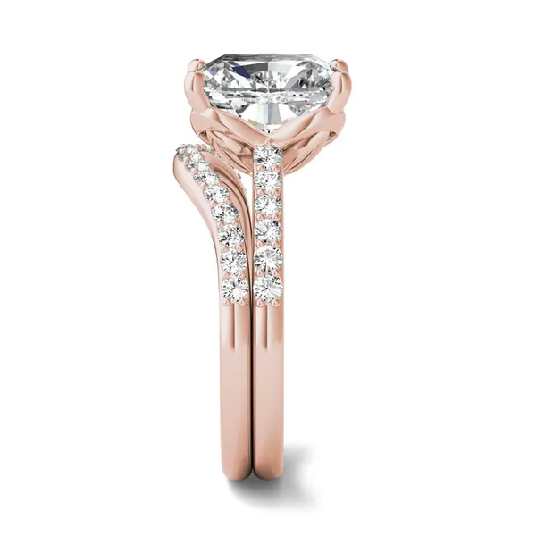 Elongated Cushion Signature Petite Side-Stone Bridal Set