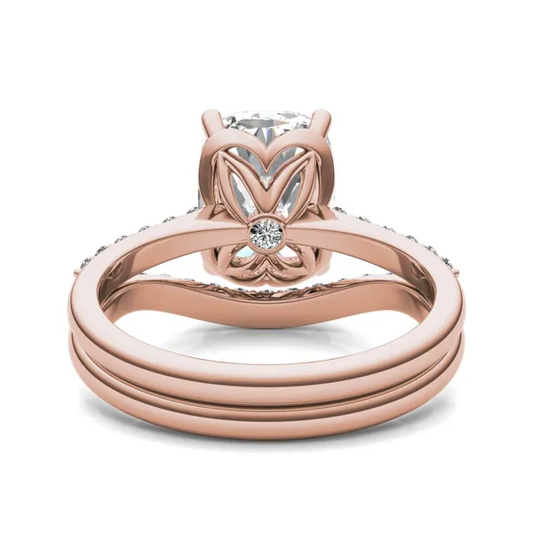 Elongated Cushion Signature Petite Side-Stone Bridal Set
