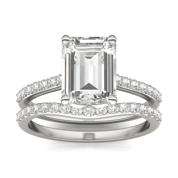 Emerald Signature Petite Side-Stone Bridal Set