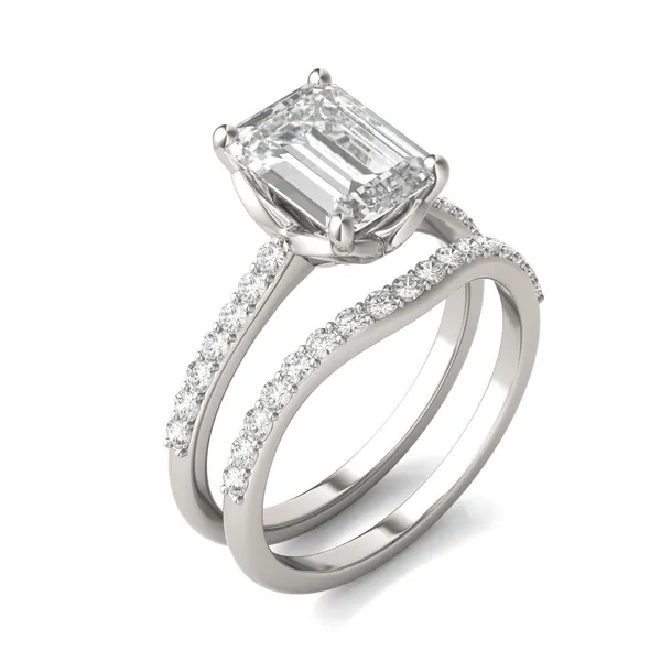 Emerald Signature Petite Side-Stone Bridal Set