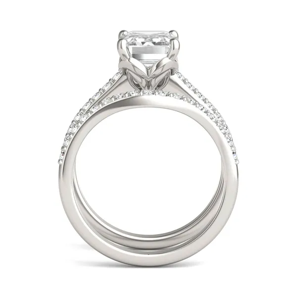 Emerald Signature Petite Side-Stone Bridal Set