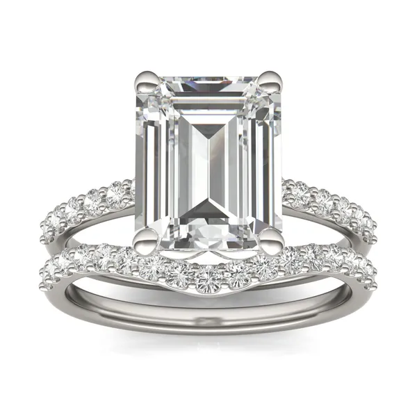 Emerald Signature Petite Side-Stone Bridal Set