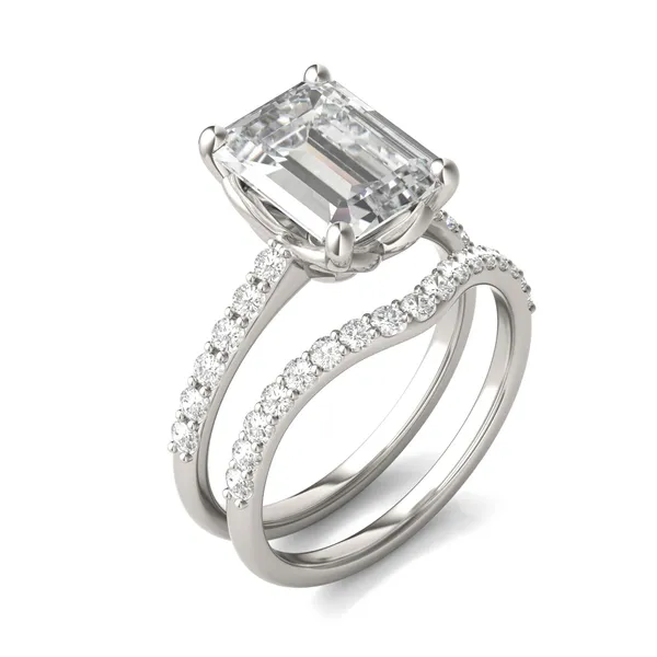 Emerald Signature Petite Side-Stone Bridal Set