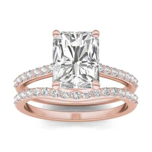 Radiant Signature Petite Side-Stone Bridal Set