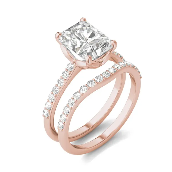 Radiant Signature Petite Side-Stone Bridal Set