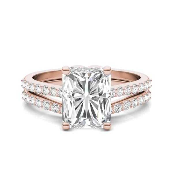 Radiant Signature Petite Side-Stone Bridal Set