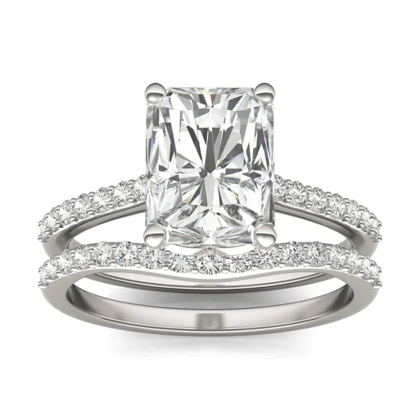 Radiant Signature Petite Side-Stone Bridal Set