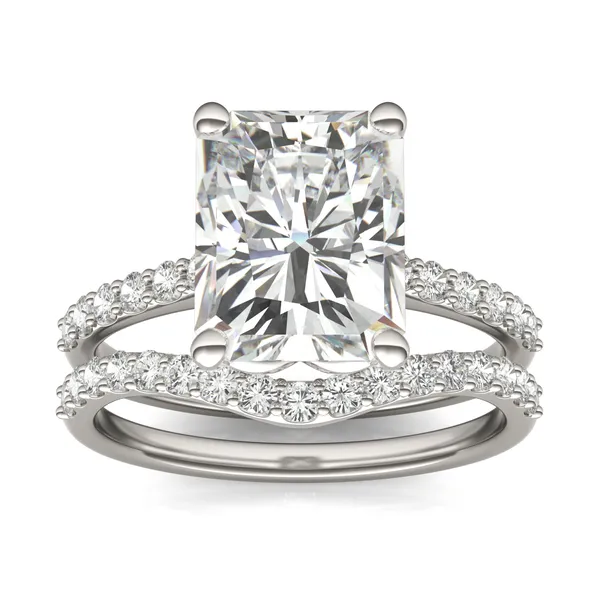 Radiant Signature Petite Side-Stone Bridal Set