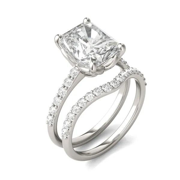 Radiant Signature Petite Side-Stone Bridal Set