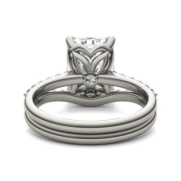 Radiant Signature Petite Side-Stone Bridal Set