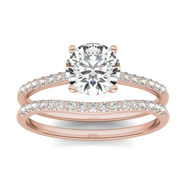 Round Brilliant Signature Petite Side-Stone Bridal Set