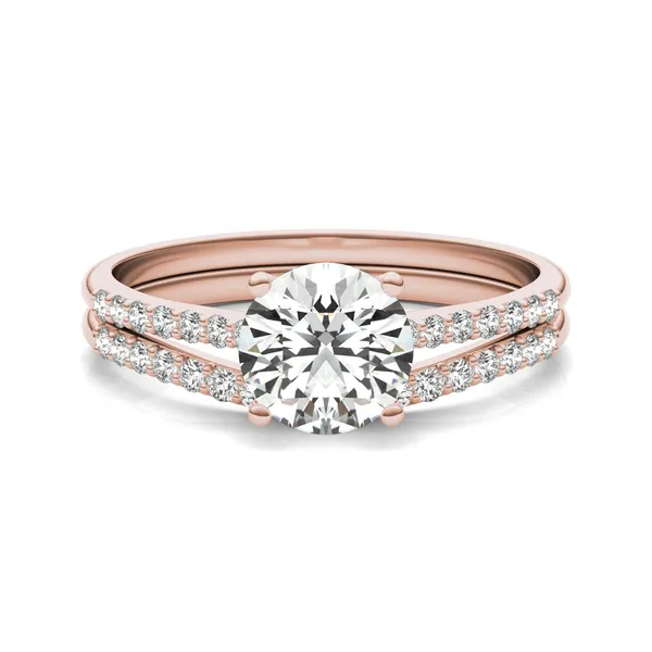 Round Brilliant Signature Petite Side-Stone Bridal Set