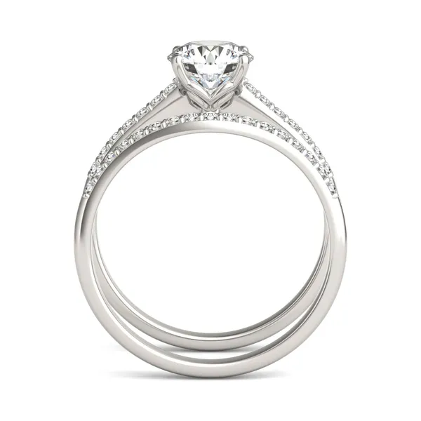 Round Brilliant Signature Petite Side-Stone Bridal Set