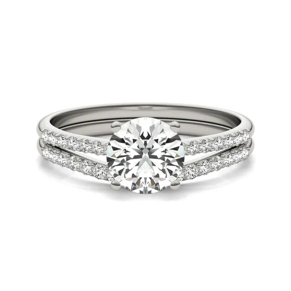 Round Brilliant Signature Petite Side-Stone Bridal Set